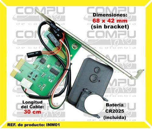 Tarjeta Pci-e 1x Pc Power-reset Ref: Inw01 Computoys Sas