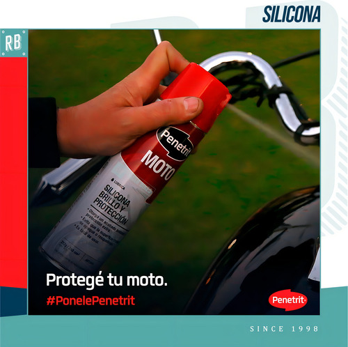 Silicona Brillo & Proteccion Penetrit Moto 212gr/360cm3 Fragancia Fresco