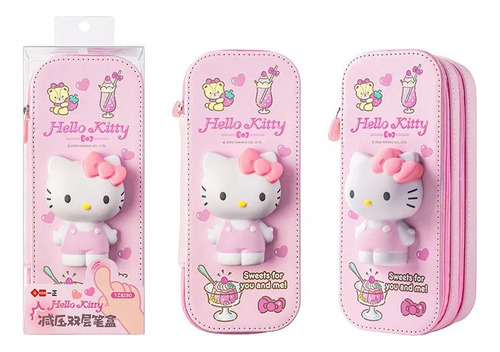 Estuche Para Lápices Sanrio Pu De Gran Capacidad Kawaii Hell