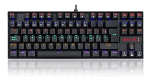 Teclado Gamer Redragon Kumara K-552 Rainbow Switch Red