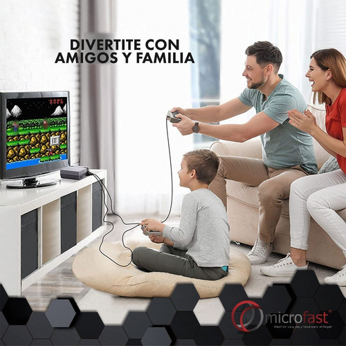 Imagen 9 de 9 de Consola Retro Multijugador Con Cable 620 Juegos Conexión Tv