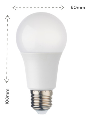 Packx10 Ampolletas Led A60 E27 13w Certificado Sec Hogar