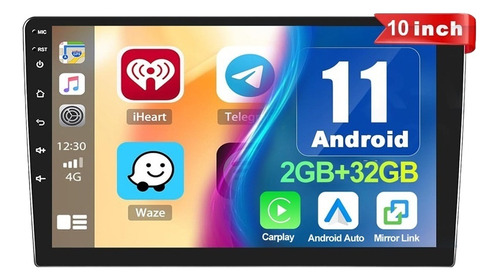Estéreo 2+32gb Android 11 De 10inch Con Inalámbricos Carplay