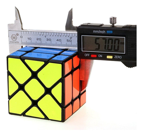 Cubo Mágico Fisher V2 3x3x3 Negro Velocidad Color De La Estructura