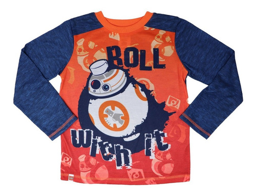 Pijama Para Niño Lego Star Wars Azul Con Naranja