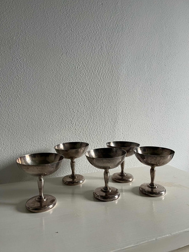 Cocina Vintage: 6 Copas De Plata, Ideal Postres.