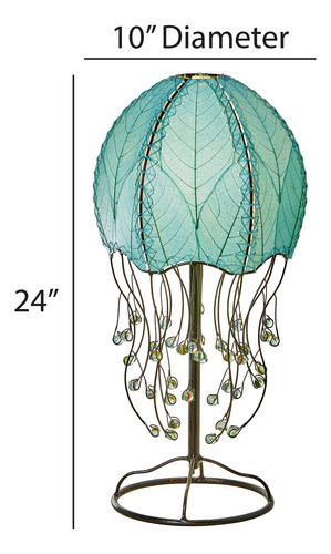 Eangee Home Design Lámpara De Mesa De Medusas Con Pantalla