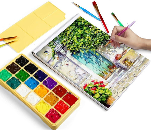 Himi Aguada Sistema De La Pintura De La Copa Jalea 18 Colore