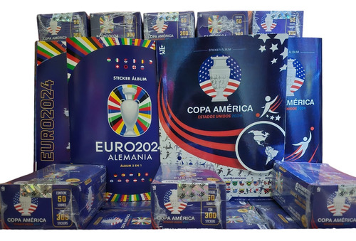 Set Completo+album Tapa Dura Copa América/euro 2024 3reyes