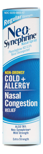 Spray Nasal Neosynefrina Para Alivio De Frío Y Seno, 05 Fl