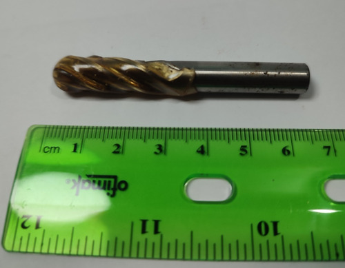 Fresa Punta Redonda 8mm 4 Cortes Hss Marca Hsk