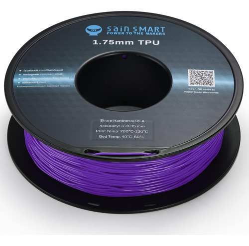 Filamento De Impresión 3d De Tpu Flexible Sainsmart, 1.75 Mm
