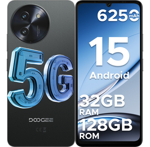 Doogee Note 59 Celular 5g 6250 mAh Android 15 6.75 HD+ 120 Hz 8 GB Ram +128 GB Rom NFC Cámara 16 MP