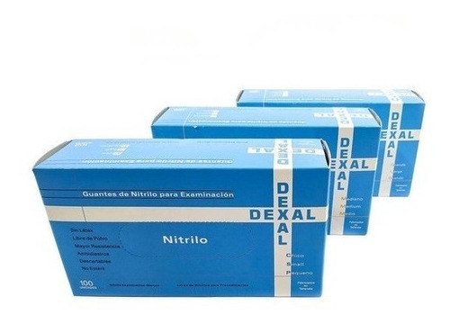 Guantes De Nitrilo Dexal Ch-med-gde X 100 Un.