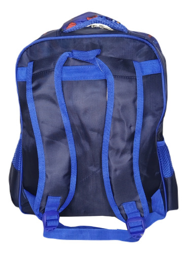 Mochila 3d Con Luz Capitan America En Combo Lapicera + Lonchera