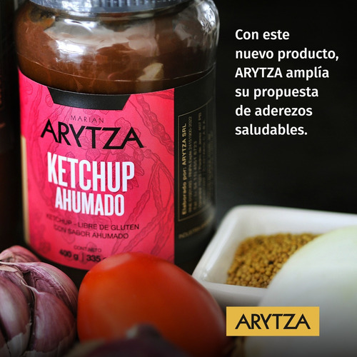 Ketchup Ahumado Arytza Gourmet Sin Tacc En Frasco 400 G