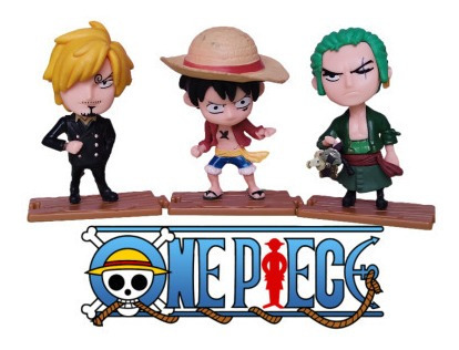 One Piece Set 3 Figuras De 8 A 10 Cm