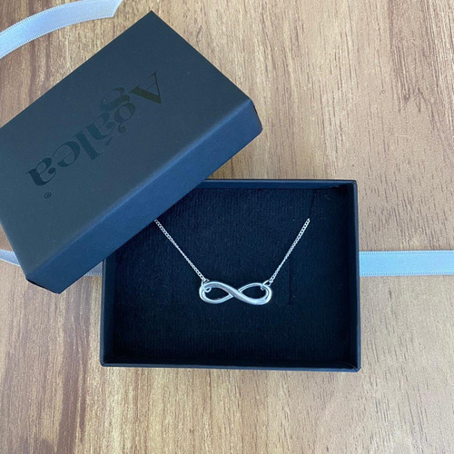 Imagen 8 de 10 de Collar Dije De Infinito De Plata 925 Mujer Agálea Joyería