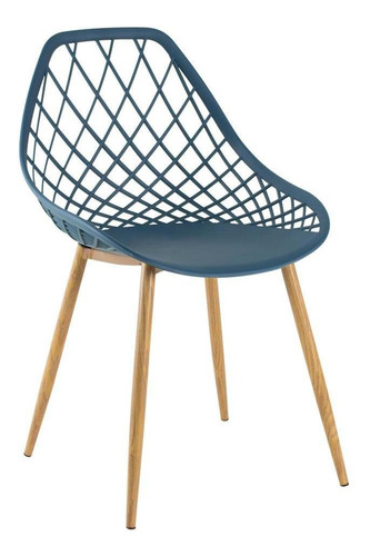 Cadeira Clarisse Cleo Cozinha Jantar Cores Cor da estrutura da cadeira Azul/Petróleo