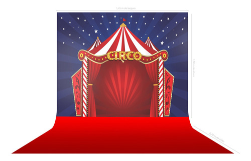 Fundo Fotográfico Smash Circo Tapete Vermelho -150x170cm