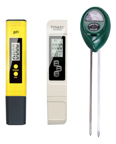 Medidor De Ph Para Césped Tds Ec Meter 3 En 1 Con Moi