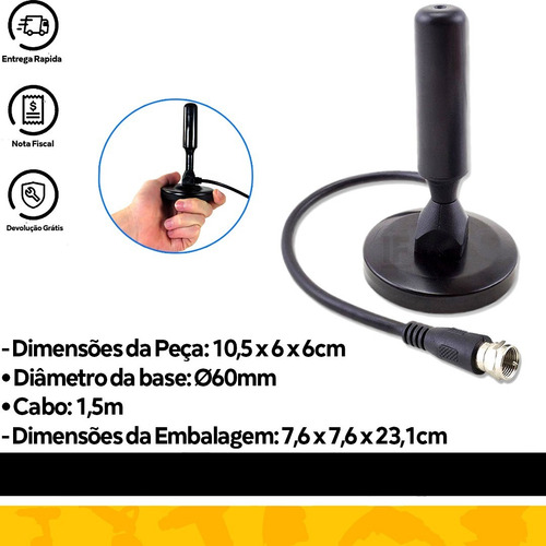 Antena Digital 7 Em 1 Hdtv Dtv Uhf Digital Dvb-t Isdb-t