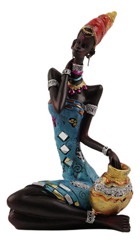 Estatuilla De Señora Tribal, Escultura De Arte , Estatuilla