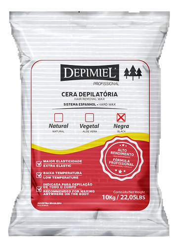 Cera Depilatória Negra Perolas 10kg Depimiel Sist. Espanhol