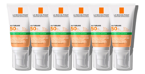 Combo X6 La Roche Anthelios Fps50+ Toque Seco Color 50 Ml