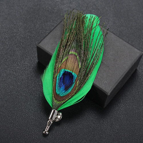 Hombres Broches De Plumas De Alfileres De Broche Ramillete