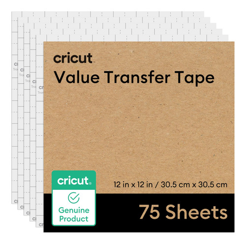 Cinta De Transferencia Cricut Value, Paquete Plano De 75 Pie