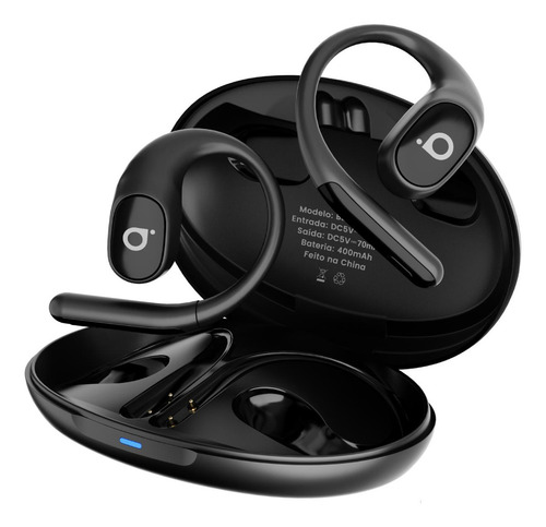 Fone de Ouvido Bluetooth Basike OWS - Bluetooth 5.4, Estéreo HD, 40h de Autonomia (7h Contínuas), Resistente ao Suor, Design Esportivo, Leve 65g, Controle Touch, Ideal para Treino, Corrida e Dia a Dia