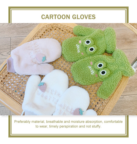 1 Par De Guantes Mullidos Con Dibujos Animados, Guantes CoLG