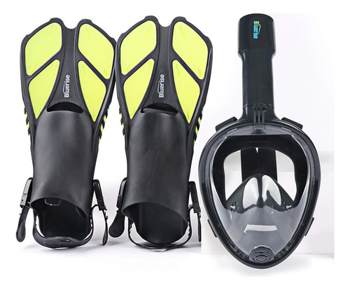 Bluerise Equipo De Snorkel Para Adultos Antiniebla Snorkel S