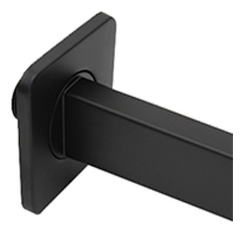 Regadera Negra Cuadrada 20cm Con Brazo Y Monomando Desviador Acabado Mate Color Negro Mate