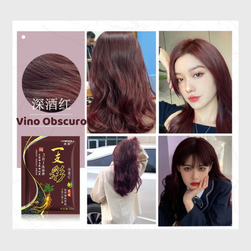 Shampoo Universo en Linea Shampoo Tinte Tinte para cabello Shampoo con tinte en sachet de 30mL por 1 unidad de 180g