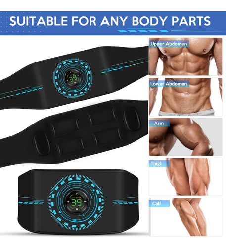 Estimulador Abdominal Abs Cinturón Tonificador Para Fitness Color