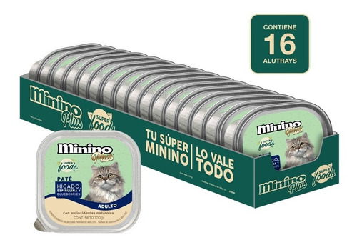 Alimento Húmedo Minino Superfoods Paquete X 16 Und - 100g/cu
