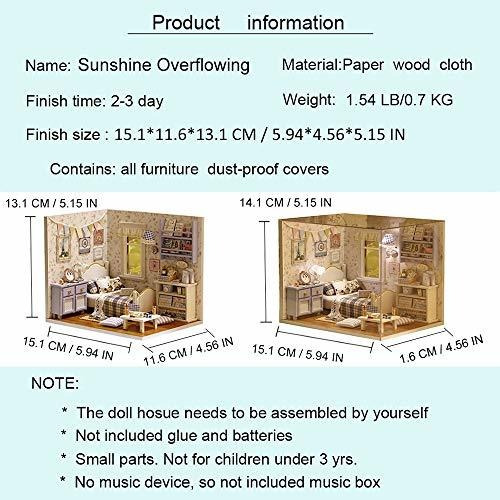 Kit De Muebles De Madera Para Casa De Muñecas En Miniatura,