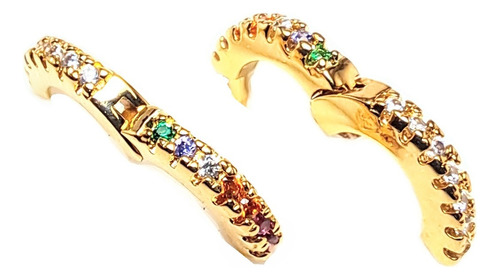 Argollita Charnière Multicolor Ch.oro 18k. (6mm) (unidad)  