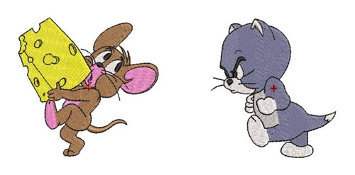 Pack Matrices Para Maquinas Bordadoras Tom Y Jerry 10cm