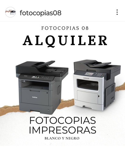 Alquiler De Fotocopiadora E Impresoras