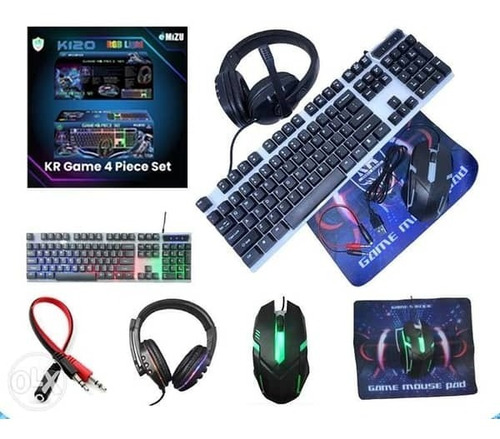 Teclado Gamer + Audifonos Bluetooh + Mouse Y Mousepad