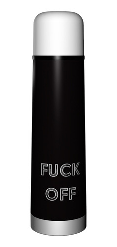 Termo Bala 750ml A. Inox Diseño Fuck Off