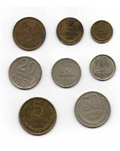 Rusia Set De 8 Monedas  