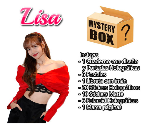 Lisa Mystery Box Holografica Blackpink Cuaderno Lalisa Kpop