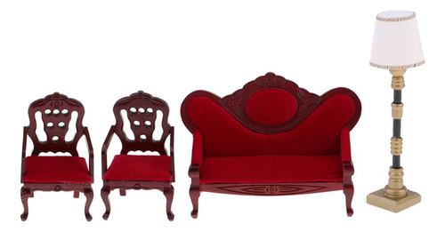 F Set De Muebles Miniatura Para Sala De 1:12