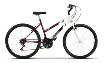 Comprar Bicicleta de passeio Ultra Bikes Bike Aro 26 bicolor 18 marchas freios v-brakes cor lilás\u002Fbranco