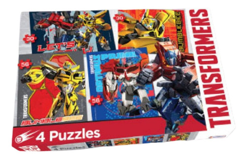 4 Puzzles Rompecabezas Transformers Optimus Bumblebee