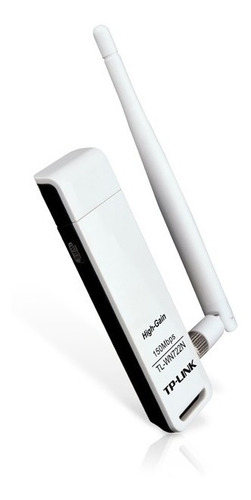 Imagen 1 de 2 de Adaptador Usb Inalambrico Wifi Tplink Tl-wn722n 150mb Antena